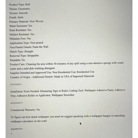 Susan Hable for Soicher Marin Anthropologie "Whips" Wallpaper Roll 33' x 20.5" - Picture 7 of 7